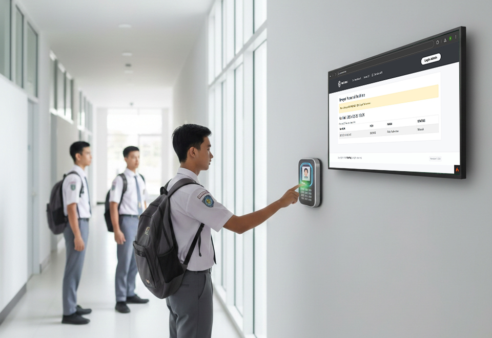 Smart Attendance: Sistem Presensi Fingerprint Real-time Berbasis Website Terintegrasi WhatsApp Gateway. Desktop UI